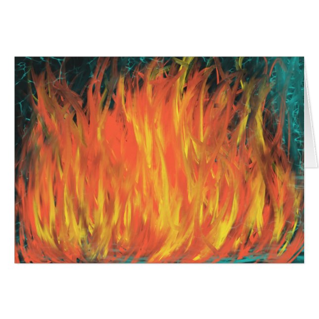 Feuergelbe Flammen Blitz Inferno Kunst, Dichtung u (Vorderseite (Horizontal))