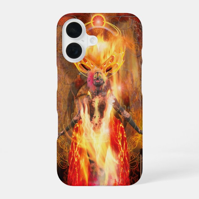 Feuergöttin PELE iPhone 16 Hülle (Rückseite)