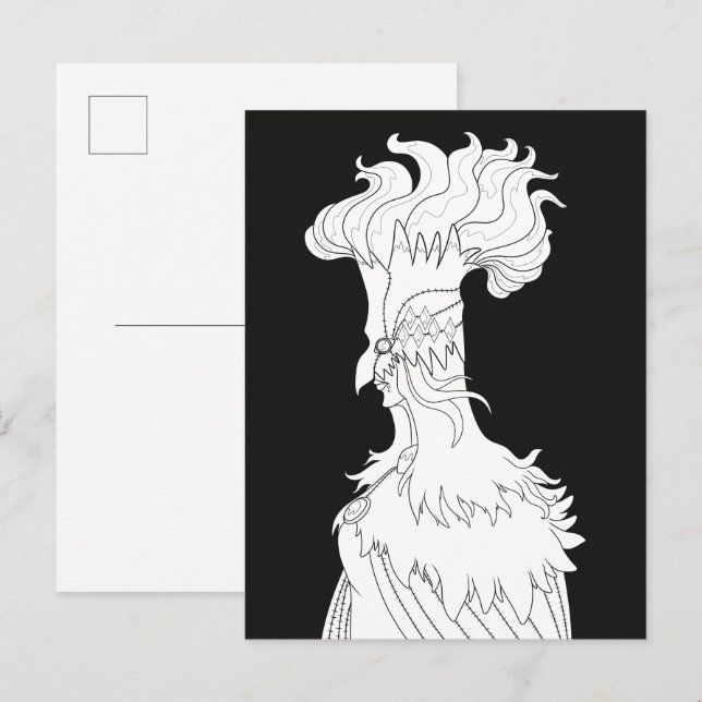 Feuergöttin Postkarte (Vorne/Hinten)