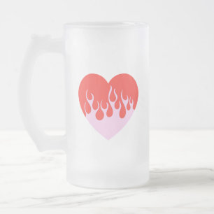 Feuerherz Mattglas Bierglas