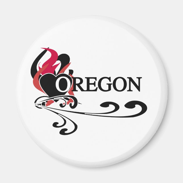 Feuerherz Oregon Magnet (Vorne)