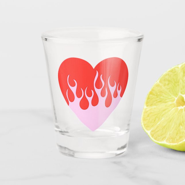Feuerherz Schnapsglas (Vorderseite)