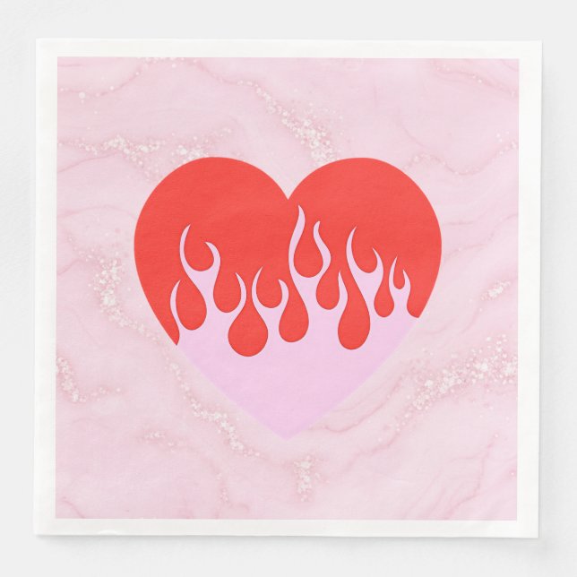 Feuerherz Serviette (Vorderseite)