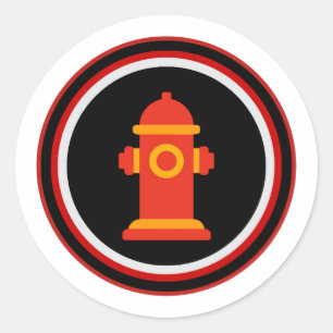 Feuerhydrant-Party-Aufkleber Runder Aufkleber