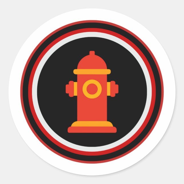 Feuerhydrant-Party-Aufkleber Runder Aufkleber (Vorderseite)