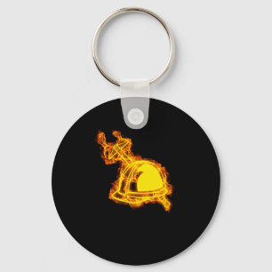 Feueringenieur Flamme Pickaxe Schutzhelm Schlüsselanhänger