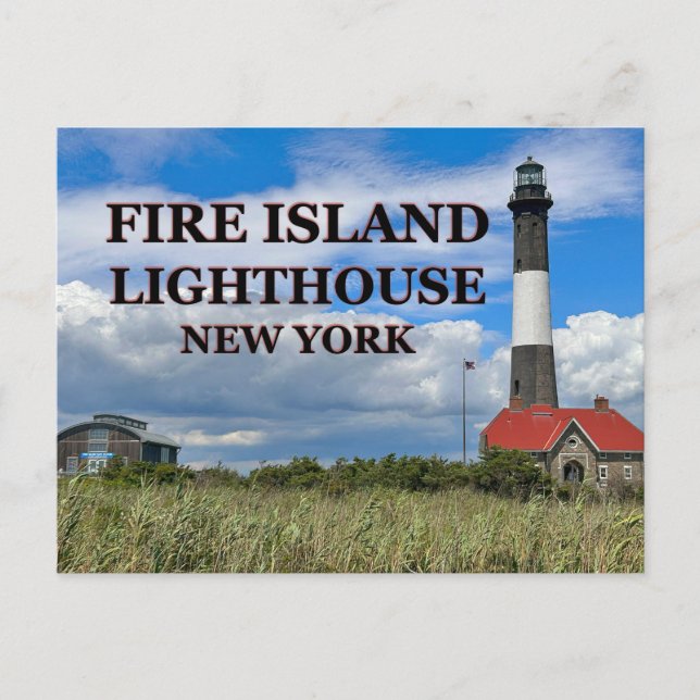 Feuerinsel-Leuchtturm, New York Postcard Postkarte (Vorderseite)