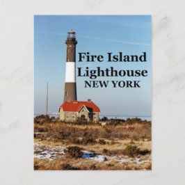 Feuerinsel Leuchtturm, New York Postcard Postkarte