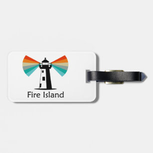 Feuerinsel Leuchtturm Rainbow Gepäckanhänger