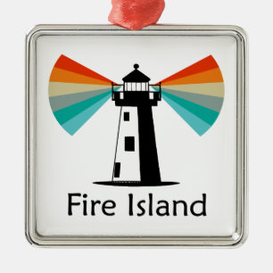 Feuerinsel Leuchtturm Rainbow Ornament Aus Metall