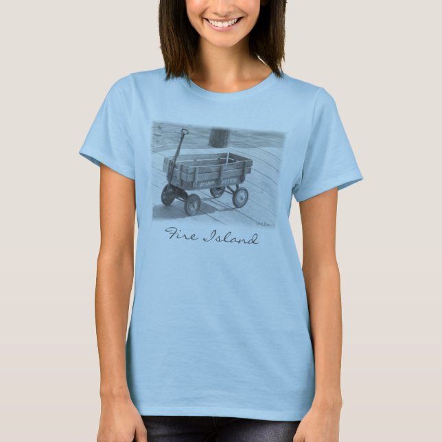 'Feuerinsel Wagon' Ladys' T - Shirt (Vorderseite)