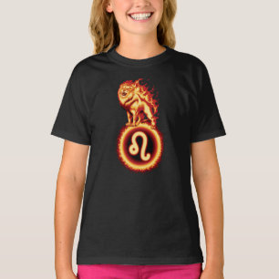 Feuerioniksymbol - Leo Zodiac Sign T - Shirt