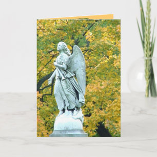 Feuerkarte des Herbstes mit Gedicht Karte