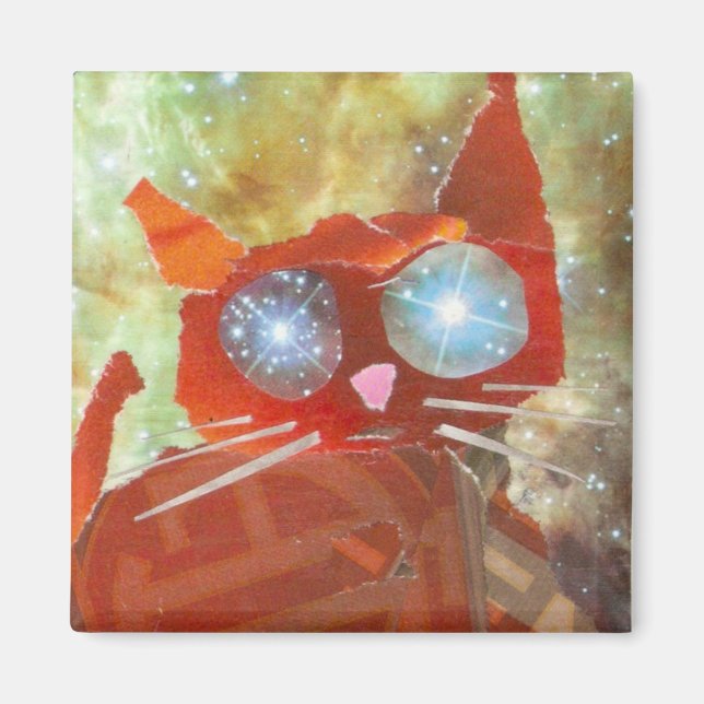 Feuerkatze Magnet (Vorne)