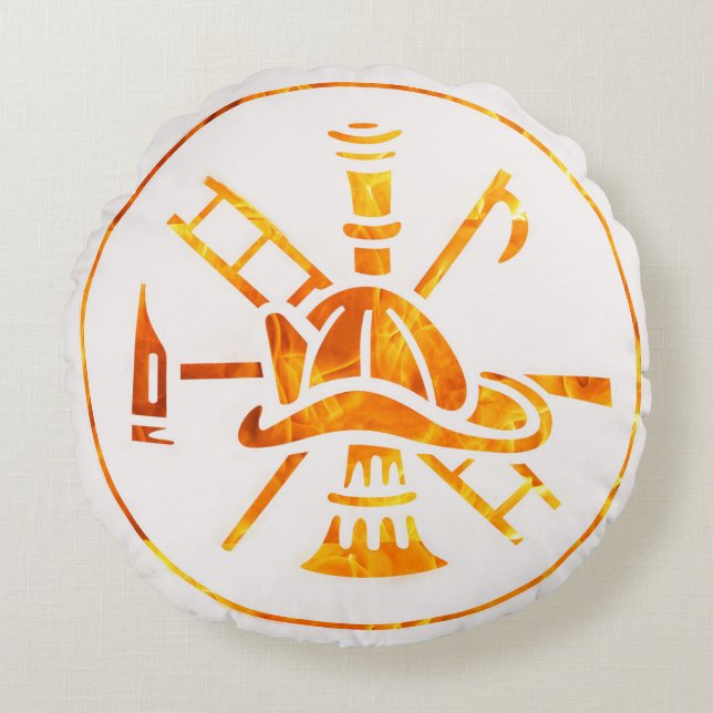 Feuerkissen Rundes Kissen (Vorderseite)