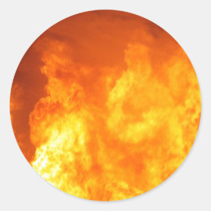 Feuerklammern Runder Aufkleber