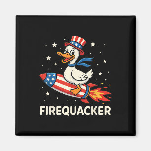 Feuerknaller Ente Auf Feuerwerk Lustig 4. Juli Magnet