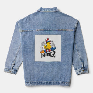 Feuerknaller Patriotische Ente Feuerwerk-Shirt-Des Jeansjacke