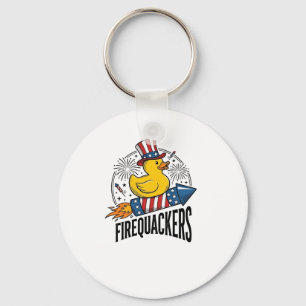 Feuerknaller Patriotische Ente Feuerwerk-Shirt-Des Schlüsselanhänger