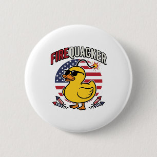 Feuerknaller Patriotische Ente Feuerwerk Vektor De Button