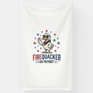Feuerknaller Patriotische Ente Vintage-Shirt-Desig Banner