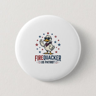 Feuerknaller Patriotische Ente Vintage-Shirt-Desig Button