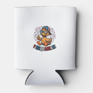 Feuerknaller Patriotische Ente Vintage-Shirt-Desig Dosenkühler