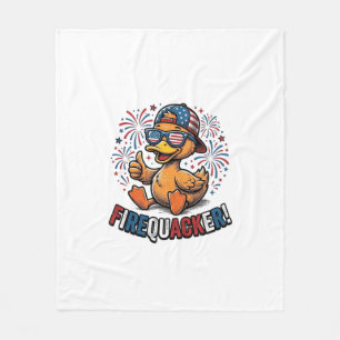 Feuerknaller Patriotische Ente Vintage-Shirt-Desig Fleecedecke