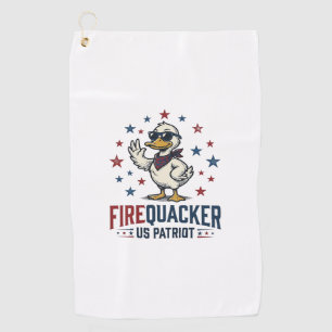 Feuerknaller Patriotische Ente Vintage-Shirt-Desig Golfhandtuch