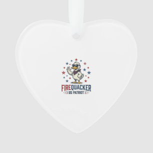 Feuerknaller Patriotische Ente Vintage-Shirt-Desig Ornament