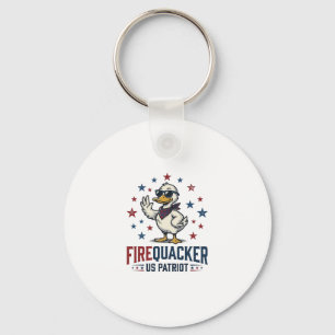 Feuerknaller Patriotische Ente Vintage-Shirt-Desig Schlüsselanhänger