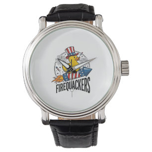 Feuerknaller Patriotische Enten-Feuerwerk-Shirt-De Armbanduhr