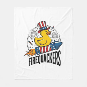 Feuerknaller Patriotische Enten-Feuerwerk-Shirt-De Fleecedecke
