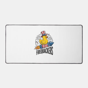Feuerknaller Patriotische Enten-Feuerwerk-Shirt-De Schreibtischunterlage