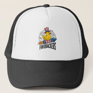Feuerknaller Patriotische Enten-Feuerwerk-Shirt-De Truckerkappe