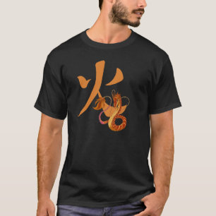 Feuerkorallendrache mit Kanji T-Shirt