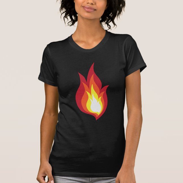 Feuerkostümflamme - sie glüht Feuerwerke T-Shirt (Vorderseite)