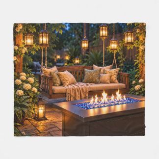 Feuerlichtgarten Fleecedecke