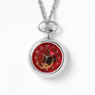 Feuerlichtkaktus Armbanduhr