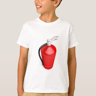 Feuerlöscher auf Weiß T-Shirt