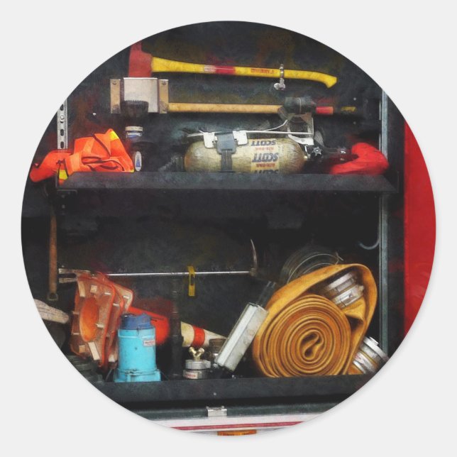 Feuerlöschgeräte Runder Aufkleber (Vorderseite)