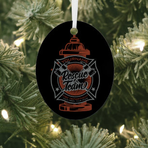 Feuerlöschhilfe-Team Ornament Aus Metall