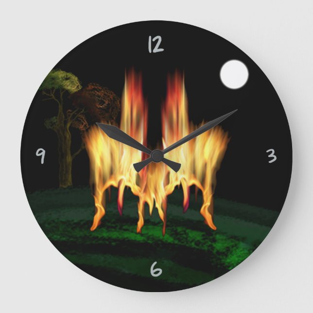 Feuerlöschlampe Große Wanduhr (Vorderseite)