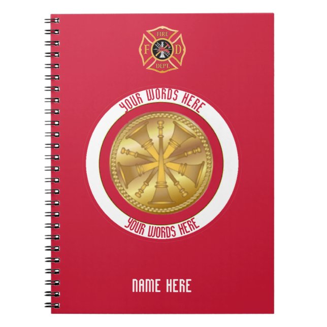 Feuerlöschleiter 5 - kundenspezifisches Notebook Notizblock (Vorderseite)