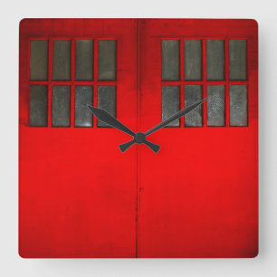 Feuerlöschleitung Quadratische Wanduhr