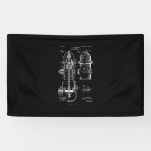 Feuerlöschmittel Patent Feuerwehrfrau Geschenk Män Banner