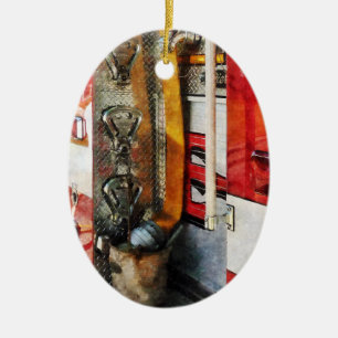 Feuerlöschschlauch, -eimer und -nebel keramikornament