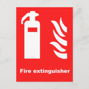 Feuerlöschsymbol Postkarte