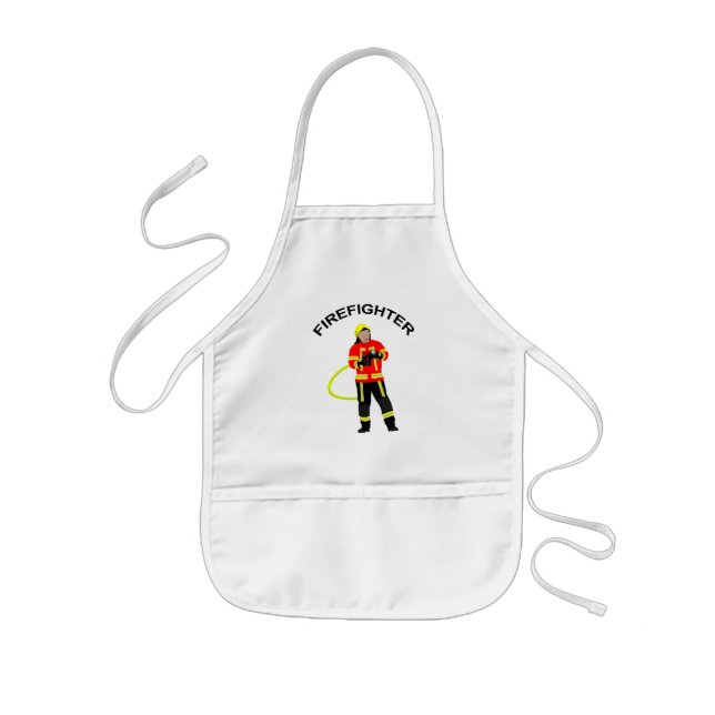 Feuermann in Einsatzkleidung Kinderschwehren Kinderschürze (Vorne)
