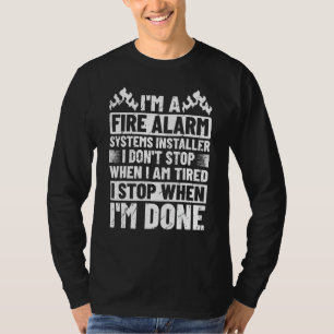 Feuermelder-Installateur-Systemtechniker-Haus-Dete T-Shirt